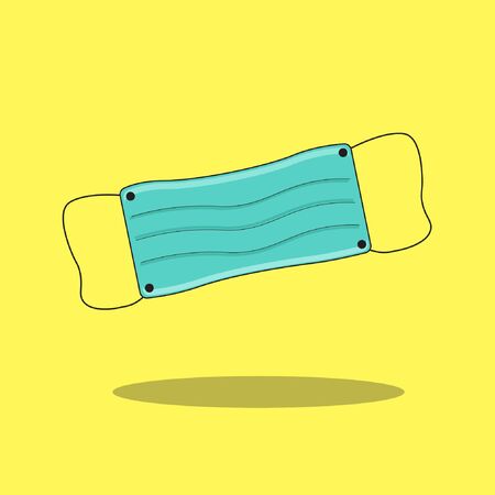 Vector Simple Mask on yellowのイラスト素材