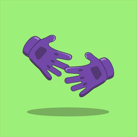 Vector gloves protect on greenのイラスト素材