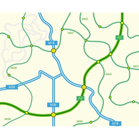 vector illustration of abstract road mapのイラスト素材