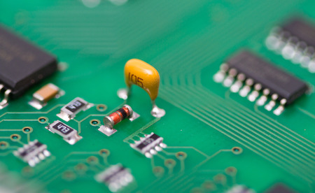 Printed green computer circuit board