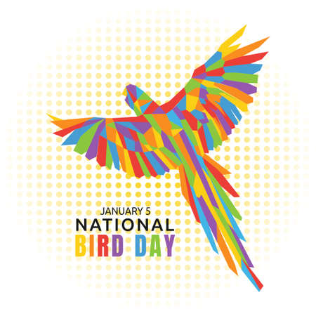 vector graphic of national bird day good for national bird day celebration. flat design. flyer design.flat illustration.のイラスト素材
