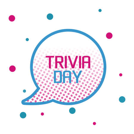 vector graphic of trivia day good for trivia day celebration. flat design. flyer design.flat illustration.のイラスト素材