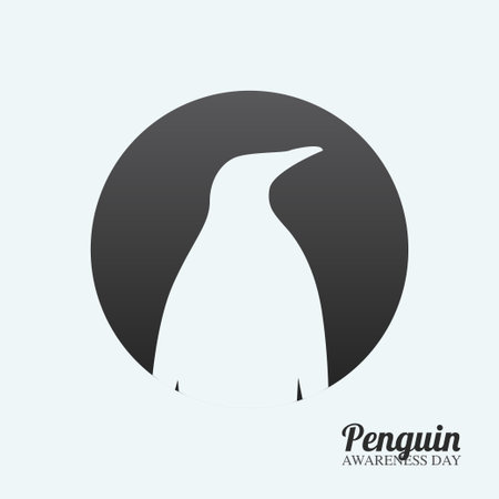 vector graphic of penguin day good for penguin day celebration. flat design. flyer design.flat illustration.のイラスト素材