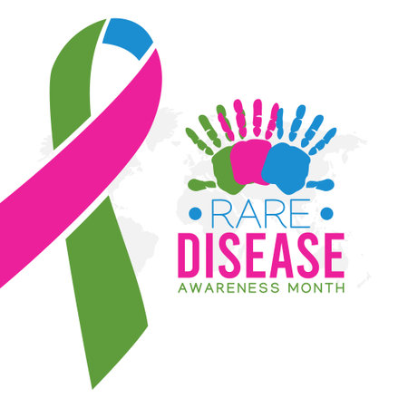 vector graphic of rare disease awareness month good for rare disease awareness month celebration. flat design. flyer design.flat illustration.のイラスト素材