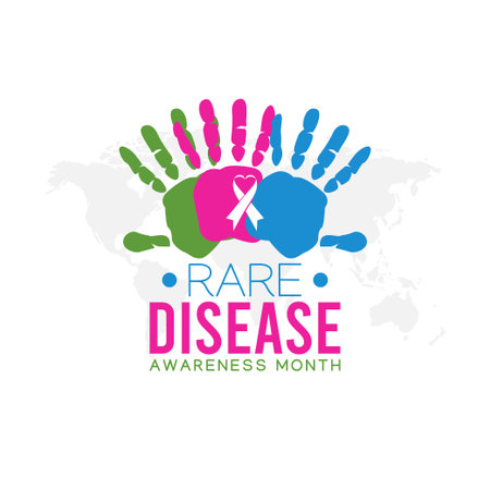 vector graphic of rare disease awareness month good for rare disease awareness month celebration. flat design. flyer design.flat illustration.のイラスト素材