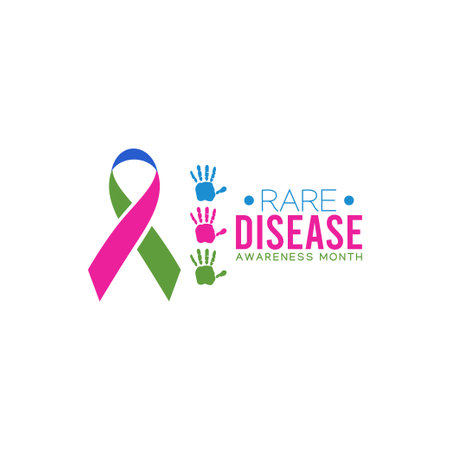 vector graphic of rare disease awareness month good for rare disease awareness month celebration. flat design. flyer design.flat illustration.のイラスト素材