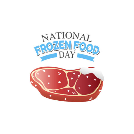 vector graphic of national frozen food day good for frozen food day celebration. flat design. flyer design.flat illustration.のイラスト素材