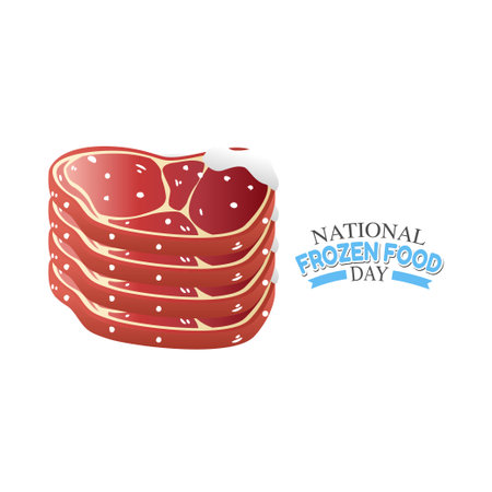 vector graphic of national frozen food day good for frozen food day celebration. flat design. flyer design.flat illustration.のイラスト素材