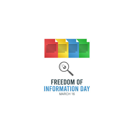 vector graphic of freedom of information day good for freedom of information day celebration. flat design. flyer design.flat illustration.のイラスト素材