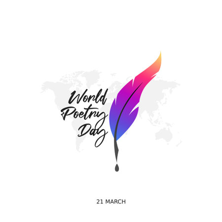 vector graphic of world poetry day good for world poetry day celebration. flat design. flyer design.flat illustration.のイラスト素材