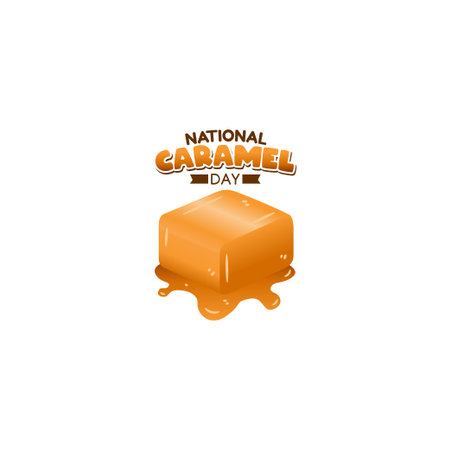 vector graphic of national caramel day good for national caramel day celebration. flat design. flyer design.flat illustration.のイラスト素材