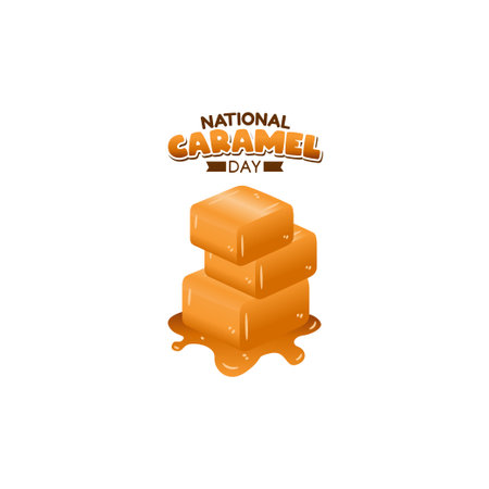 vector graphic of national caramel day good for national caramel day celebration. flat design. flyer design.flat illustration.のイラスト素材