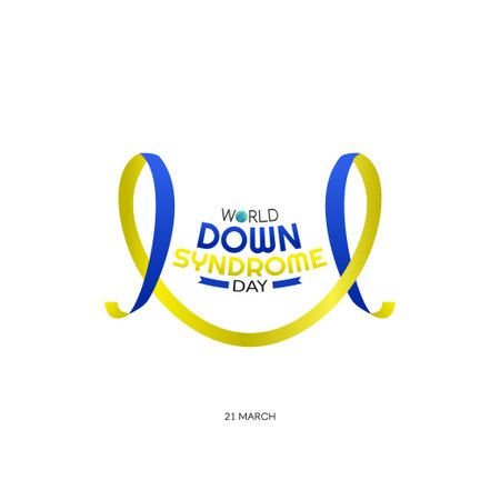 vector graphic of world down syndrome day good for world down syndrome day celebration. flat design. flyer design.flat illustration.のイラスト素材