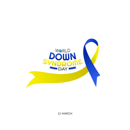 vector graphic of world down syndrome day good for world down syndrome day celebration. flat design. flyer design.flat illustration.のイラスト素材