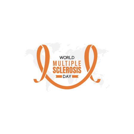 vector graphic of world multiple sclerosis day good for world multiple sclerosis day celebration. flat design. flyer design.flat illustration.のイラスト素材