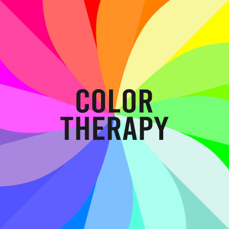 vector graphic of color therapy good for color therapy needed. flat design. flyer design.flat illustration.のイラスト素材