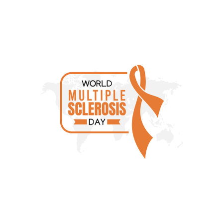 vector graphic of world multiple sclerosis day good for world multiple sclerosis day celebration. flat design. flyer design.flat illustration.のイラスト素材