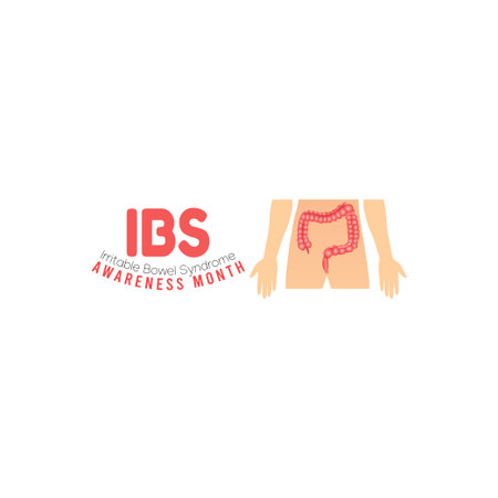 vector graphic of IBS awareness month good for IBS awareness month celebration. flat design. flyer design.flat illustration.のイラスト素材