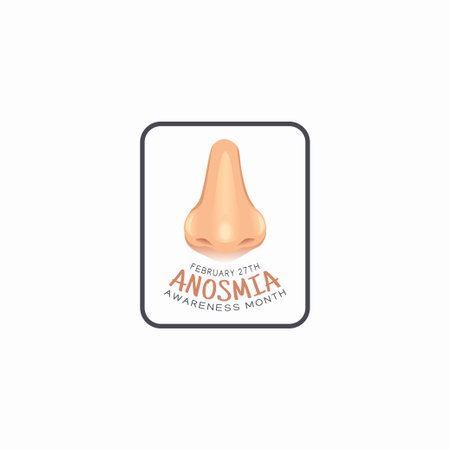 vector graphic of anosmia awareness month good for anosmia awareness month celebration. flat design. flyer design.flat illustration.のイラスト素材