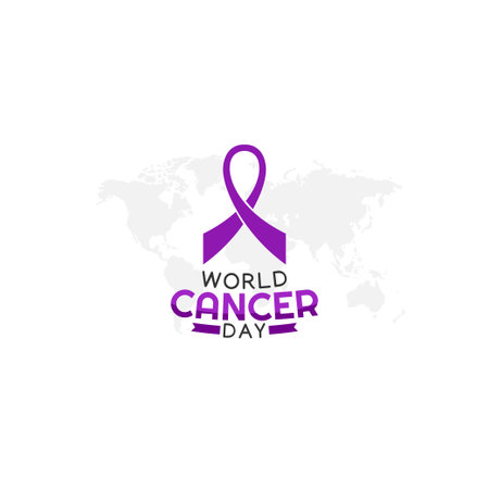 vector graphic of world cancer day good for world cancer day celebration. flat design. flyer design.flat illustration.のイラスト素材