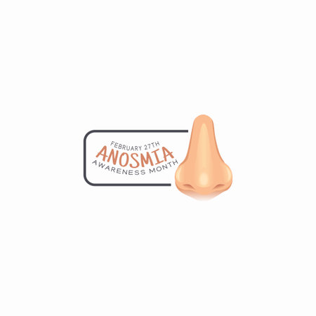 vector graphic of anosmia awareness month good for anosmia awareness month celebration. flat design. flyer design.flat illustration.のイラスト素材