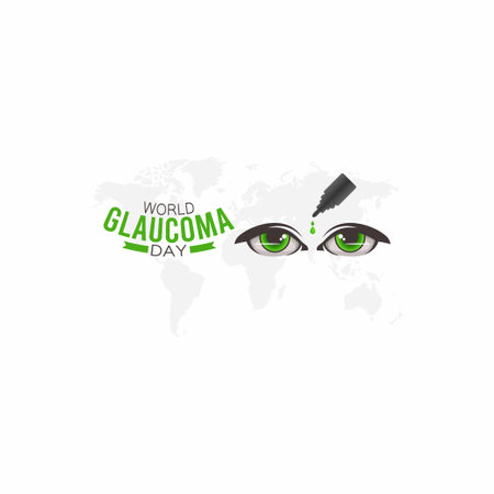 vector graphic of world glaucoma day good for world glaucoma day celebration. flat design. flyer design.flat illustration.のイラスト素材