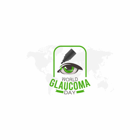 vector graphic of world glaucoma day good for world glaucoma day celebration. flat design. flyer design.flat illustration.のイラスト素材