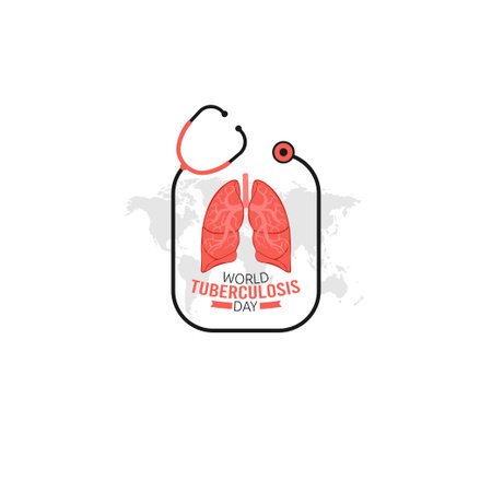 vector graphic of world tuberculosis day good for world tuberculosis day celebration. flat design. flyer design.flat illustration.のイラスト素材