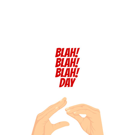 vector graphic of blah blah day good for blah blah day celebration. flat design. flyer design.flat illustration.のイラスト素材