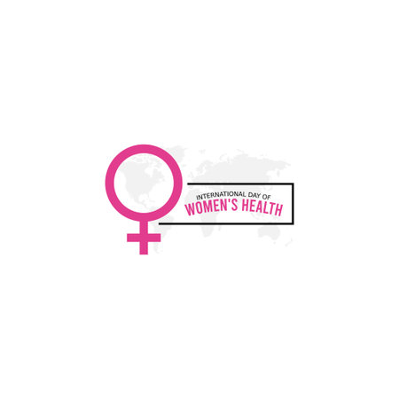 vector graphic of international day of women's health good for international day of women's health celebration. flat design. flyer design.flat illustration.のイラスト素材