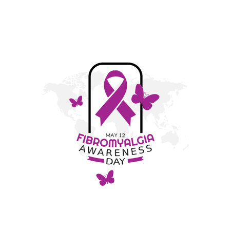 vector graphic of fibromyalgia awareness day good for fibromyalgia awareness day celebration. flat design. flyer design.flat illustration.のイラスト素材