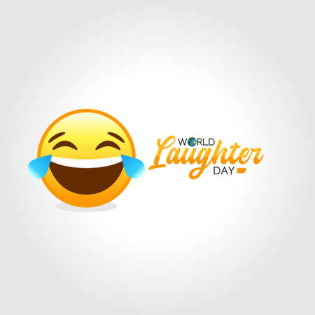 vector graphic of world laughter day good for world laughter day celebration. flat design. flyer design.flat illustration.のイラスト素材