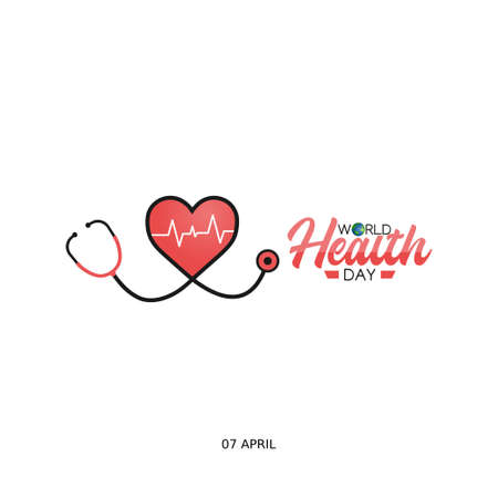 vector graphic of world health day good for world health day celebration. flat design. flyer design.flat illustration.のイラスト素材