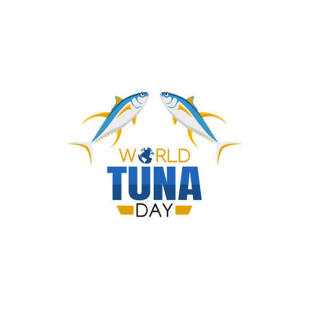 vector graphic of world tuna day good for world tuna day celebration. flat design. flyer design.flat illustration.のイラスト素材