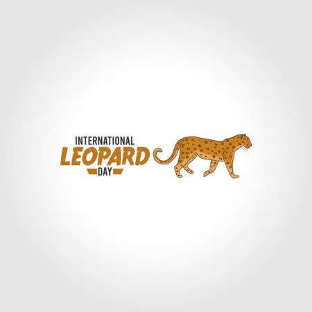 vector graphic of international leopard day good for international leopard day celebration. flat design. flyer design.flat illustration.のイラスト素材