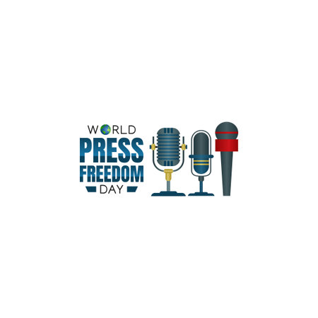 vector graphic of world press freedom day good for world press freedom day celebration. flat design. flyer design.flat illustration.のイラスト素材