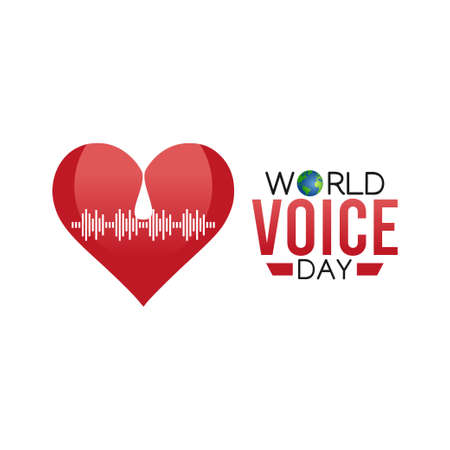 vector graphic of world voice day good for world voice day celebration. flat design. flyer design.flat illustration.のイラスト素材