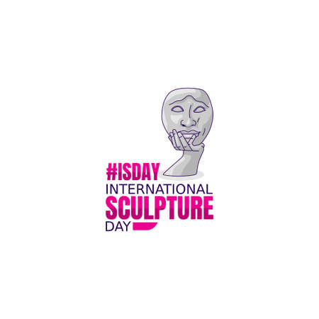 vector graphic of international sculpture day good for international sculpture day celebration. flat design. flyer design.flat illustration.のイラスト素材