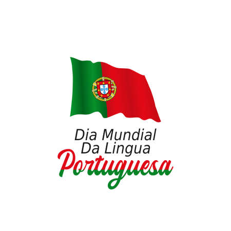 vector graphic of world day of the portuguese language good for world day of the portuguese language celebration. flat design. flyer design.flat illustration. translation: world day of the portugueseのイラスト素材