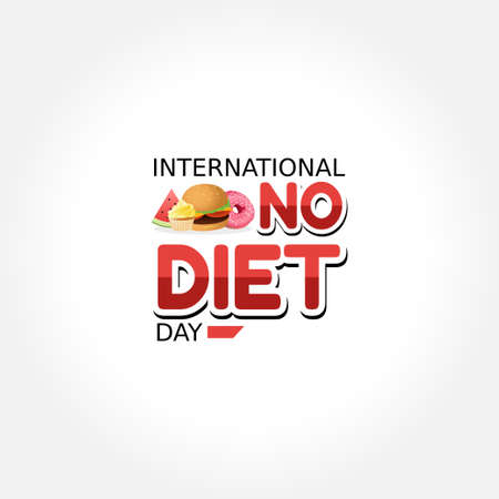 vector graphic of international no diet day good for international no diet day celebration. flat design. flyer design.flat illustration.のイラスト素材