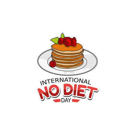 vector graphic of international no diet day good for international no diet day celebration. flat design. flyer design.flat illustration.のイラスト素材