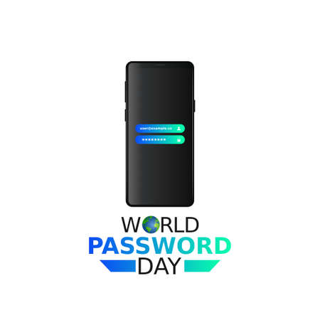 vector graphic of world password day good for world password day celebration. flat design. flyer design.flat illustration.のイラスト素材