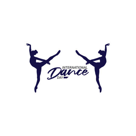 vector graphic of international dance day good for international dance day celebration. flat design. flyer design.flat illustration.のイラスト素材