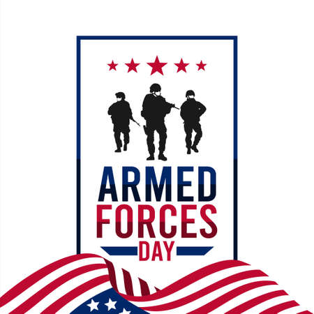 vector graphic of armed forced day good for armed forced day celebration. flat design. flyer design.flat illustration.のイラスト素材