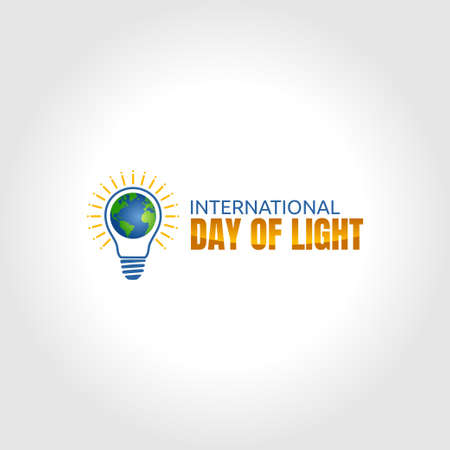 vector graphic of international day of light good for international day of light celebration. flat design. flyer design.flat illustration.のイラスト素材