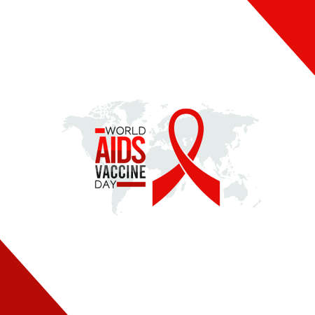 vector graphic of world aids vaccine day good for world aids vaccine day celebration. flat design. flyer design.flat illustration.のイラスト素材