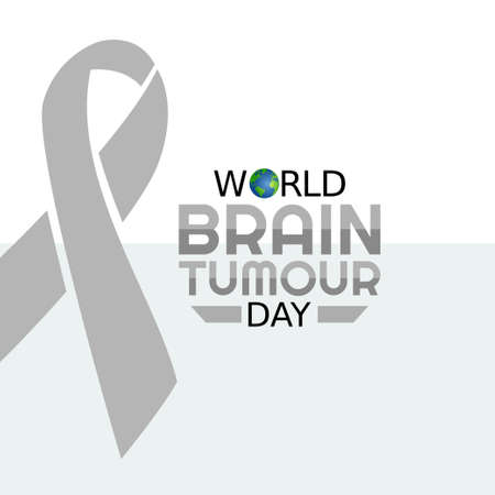 vector graphic of world brain tumor day good for world brain tumor day celebration. flat design. flyer design.flat illustration.のイラスト素材