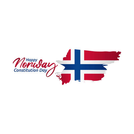 vector graphic of Norway constitution day good for constitution day celebration. flat design. flyer design.flat illustration.のイラスト素材