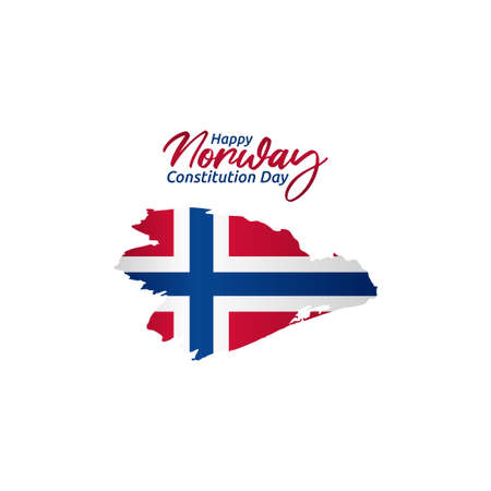 vector graphic of Norway constitution day good for constitution day celebration. flat design. flyer design.flat illustration.のイラスト素材