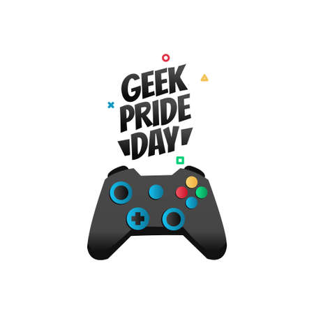 vector graphic of geek pride day good for geek pride day celebration. flat design. flyer design.flat...